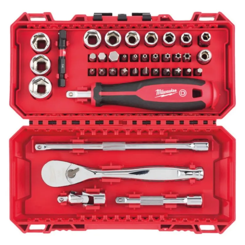 COFFRET 38PCS CLÉS ET DOUILLE À CLIQUET 1/4" - Blister - Milwaukee | 4932498381