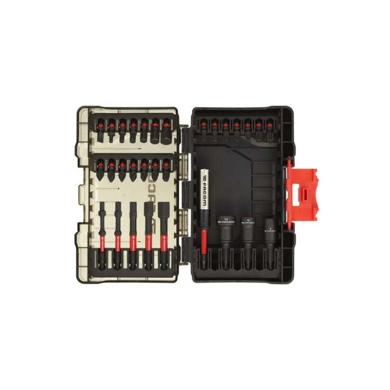 Coffret 30 pièces d'embouts impacts et accessoires 1/4" Facom | EN.1J30PB