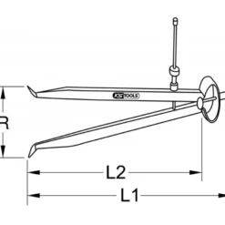Compas d’intérieur à ressort, 245mm KSTools | 300.0423