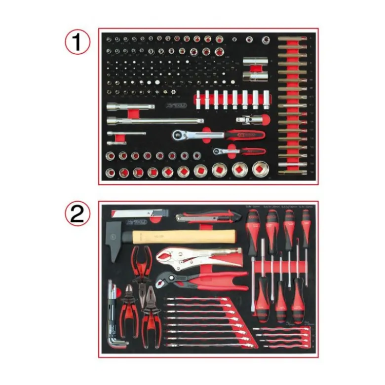 Composition d’outils pour servante 184 pièces - KSTools | 714.0184