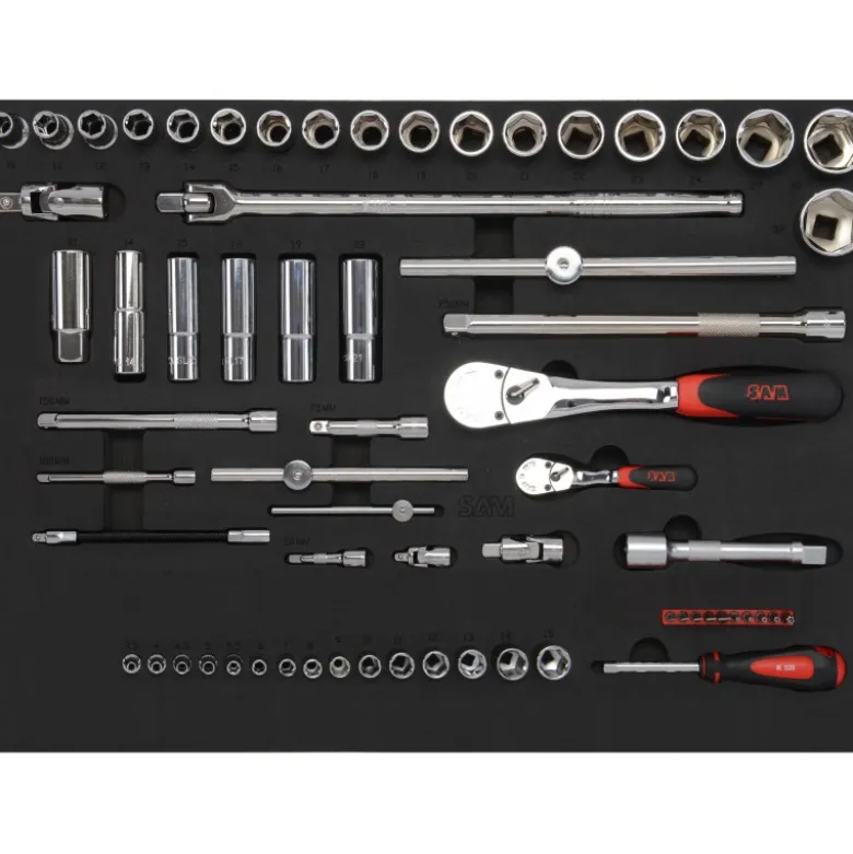COMPOSITION 135 OUTILS PLATEAU N°1 EN MODULE MOUSSE 3/3 - SAM | CPP-135PM1