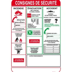 CONSIGNES DE SECURITE 450X300mm TALIAPLAST | 620001