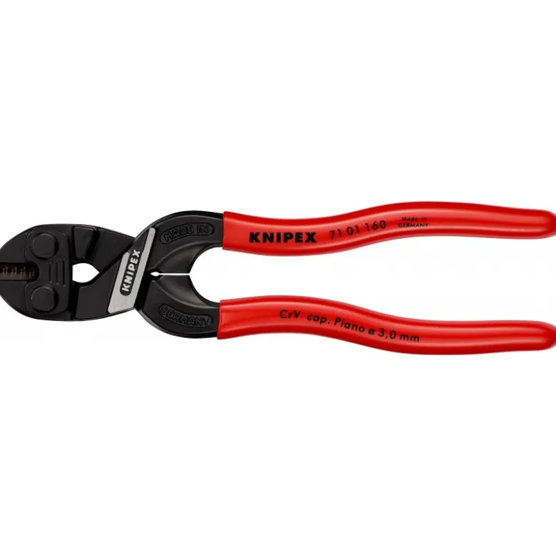 Coupe-boulons CoBolt® S compact gainées en plastique noire atramentisée 160 mm KNIPEX | 71 01 160