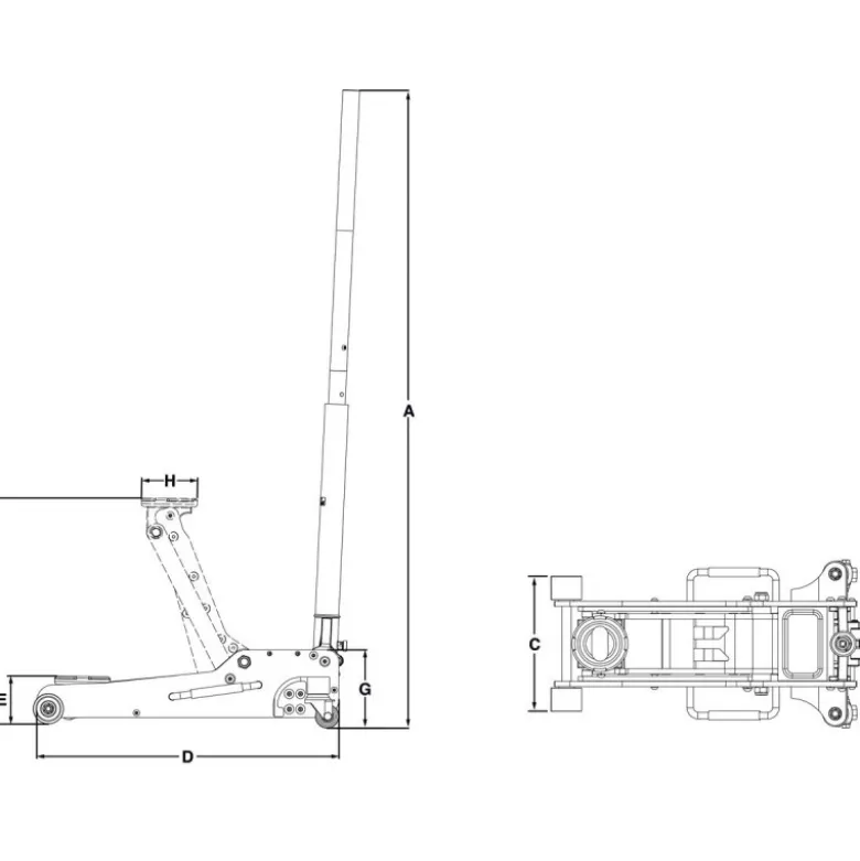 Cric aluminium 1,5 tonnes - Bahco | BH1A1500A