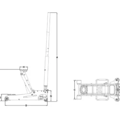 Cric aluminium 2,5 tonnes - Bahco | BH1A2500A