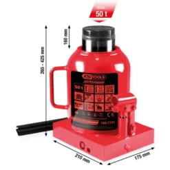 Cric bouteille hydraulique Performance, 50000 kg, levée : 265-425 mm - KSTools | 160.1130