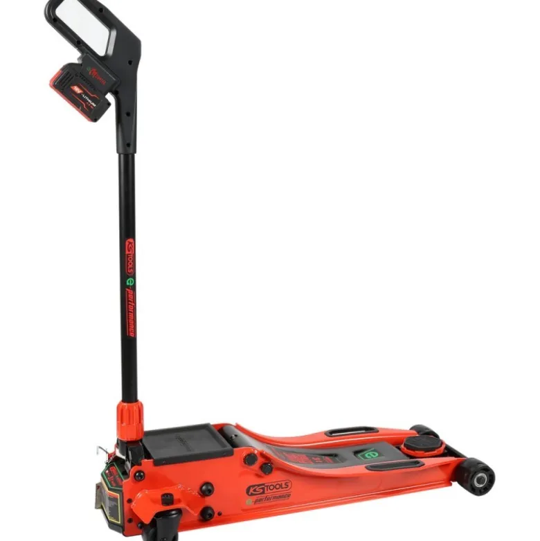 Cric hydraulique à batterie e-Performance, 3 t, hauteur max. 615 mm - KSTools | 160.2010