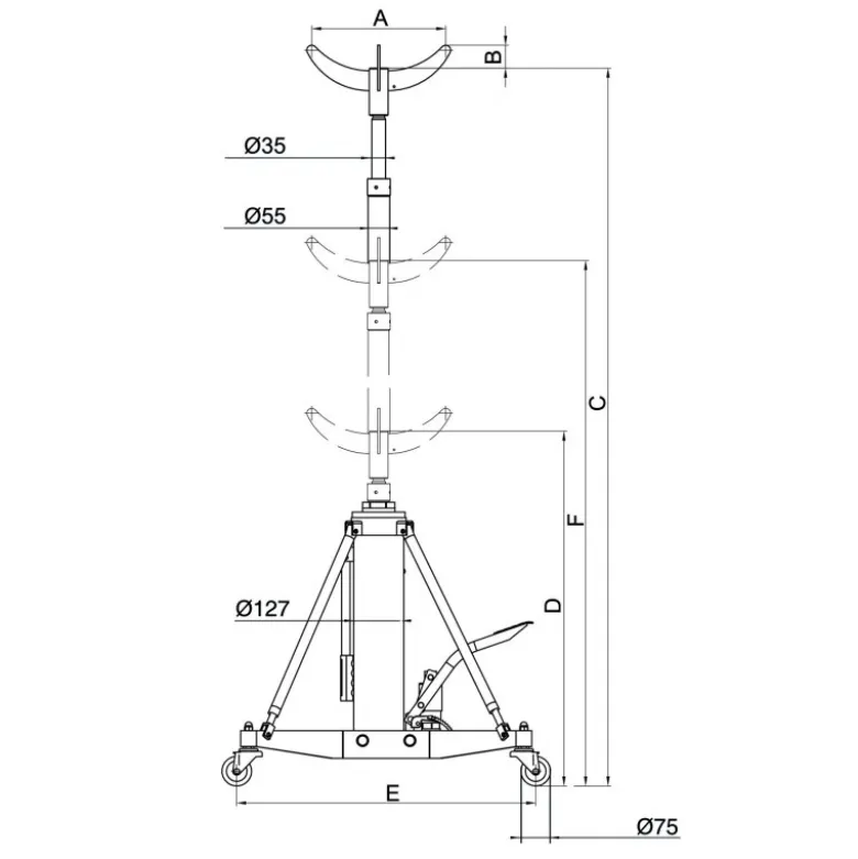 Cric hydraulique double piston d'une capacité de 1 T - Bahco | BH5DP1000QA
