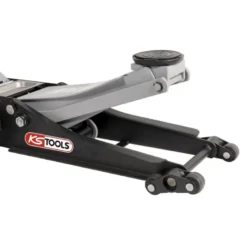 Cric hydraulique extra-bas acier ULTIMATE 2T avec double-roues avant KS Tools | 161.0372