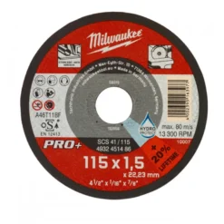 DISQUE A TRONCONNER PRO+ 115MM EPAISSEUR1,5 MM PRO+ 1PC - Milwaukee | 4932451486