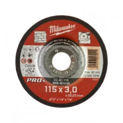 DISQUE A TRONCONNER PRO+ PIERRE 115MM EPAISSEUR3 MM PRO+ 1PC - Milwaukee | 4932451499