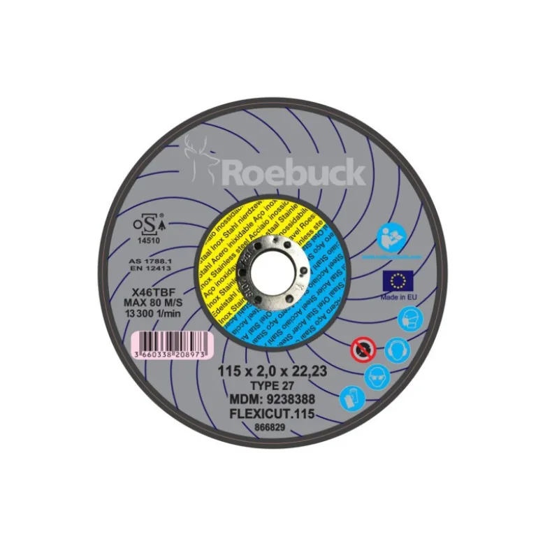 DISQUE FLEXI-CUT - D.115X2 TRONCON. EBARBAGE ACIER/INOX - ROEBUCK | 866829