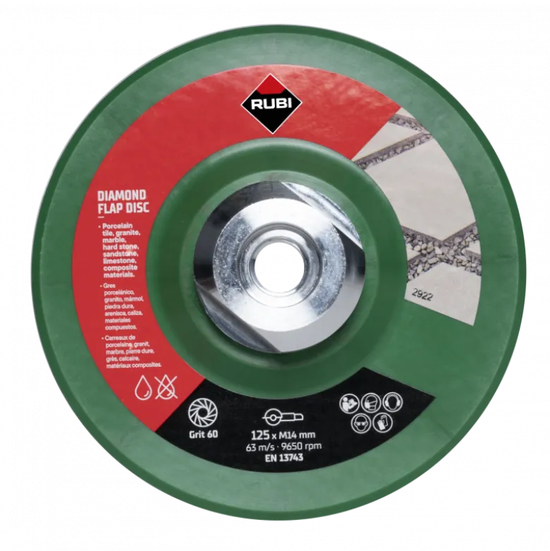 Disque LAM.DIAM.50/60 grain GRU.Ø125MM M14 - RUBI | 32937