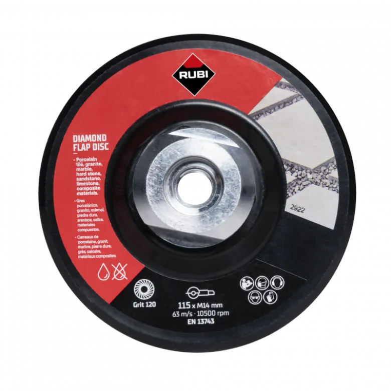 Disque LAM.100/120 grain MED.Ø115MM M14 - RUBI | 32927