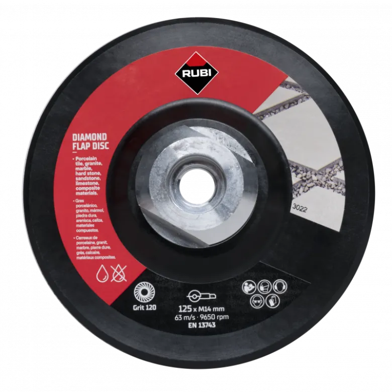 Disque LAM.100/120 grain MED.Ø125MM M14 - RUBI | 32938