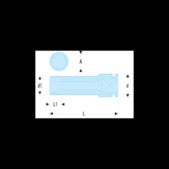 Douille impact 1/2" longue 6 pans 14mm Facom | NS.14LA