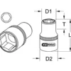 Douille INOX 6 pans 1/2", 29mm KSTools | 964.1229