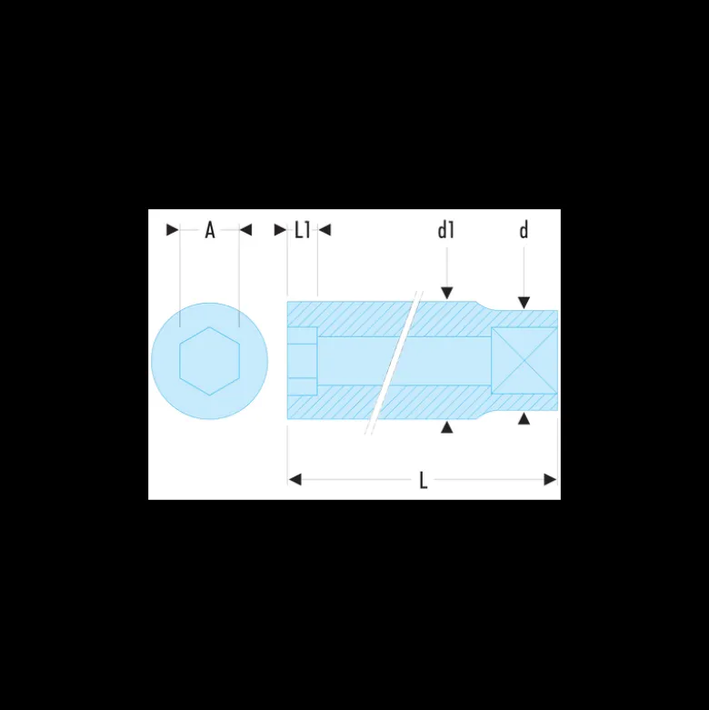 Douille 1/4" 6 pans 13/32" Facom | R.13/32