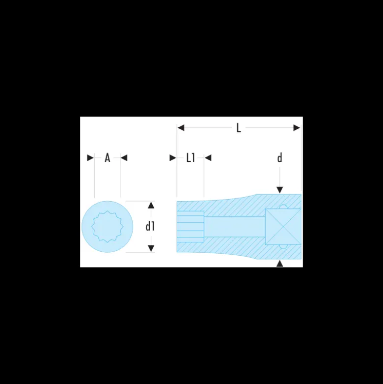 Douille 3/4" 12 pans 24mm Facom | K.24B