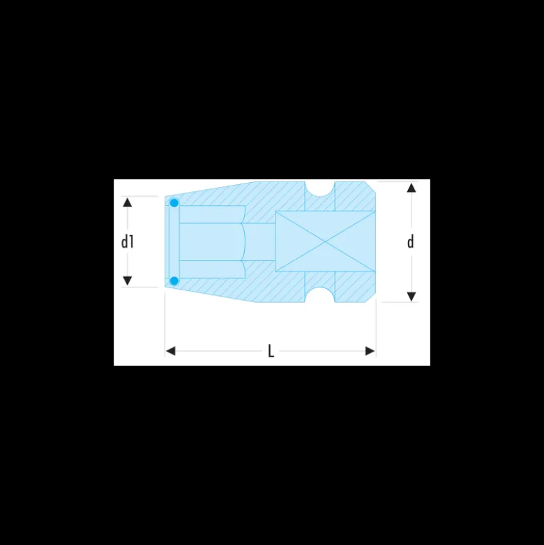 Douille porte Embout chocs impact 1/2" carré 1/2" Facom | NS.237A