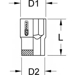 Douille TITANplus 6 pans 3/8'', 1.1/16'' KS Tools | 965.3908