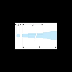 Douille tournevis 1/2" Embout longs et extra longs pour vis à 6 pans creux 5mm Facom | SHP.5ELA