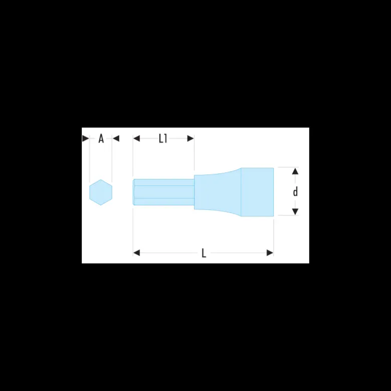 Douille tournevis 1/2" pour vis 6 pans creux 6mm Facom | STM.6