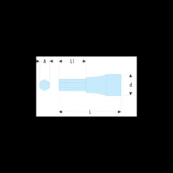 Douille tournevis 1/2" pour vis 6 pans creux 7mm Facom | STM.7