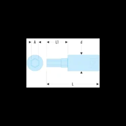 Douille tournevis 1/4" pour vis 6 pans série RT 7mm Facom | RT.7