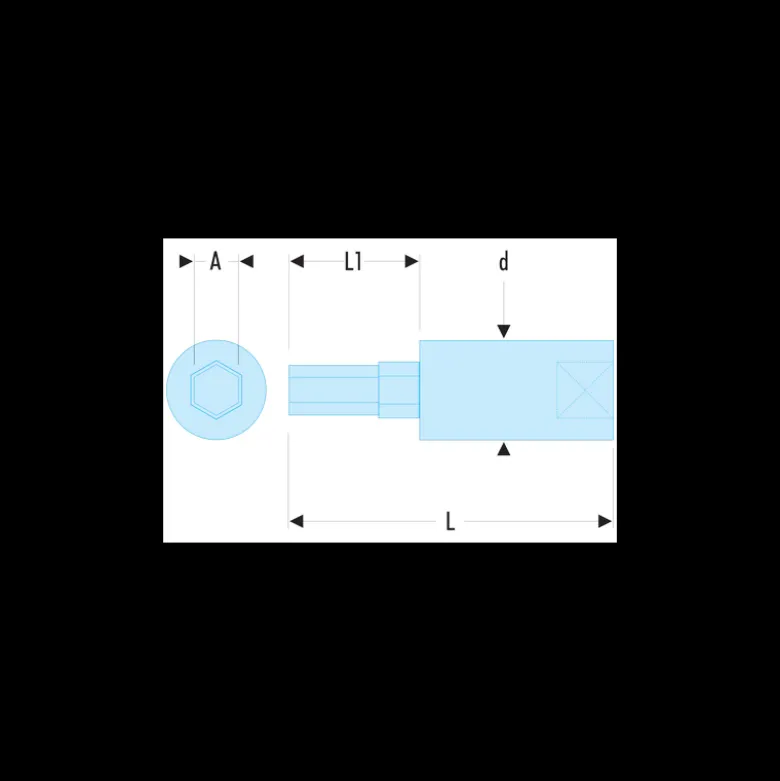 Douille tournevis 1/4" pour vis 6 pans série RT 7mm Facom | RT.7