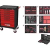ECOline Servante d'atelier NOIR/ROUGE avec 7 tiroirs et 598 outils d'excellente qualité - KSTools | 897.7598