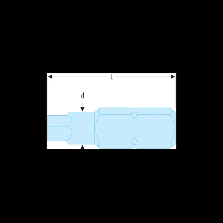 Embout de vissage 4mm à chocs impact (série 2) pour vis 6 pans creux Facom | ENH.204