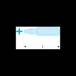 Embout de vissage PH3 standard (série 2) pour vis cruciformes Phillips Facom | EP.203