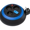 Enrouleur de câble Design-Box CL-S USB 3m H05VV-F 3G1,0 noir/bleu - Brennenstuhl | 1102231600