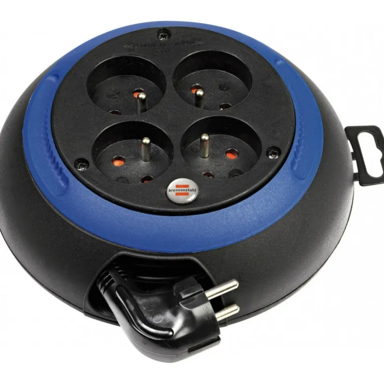 Enrouleur de câble Design-Box CL-S noir/bleu 3m H05VV-F 3G1,0 - Brennenstuhl | 1102231