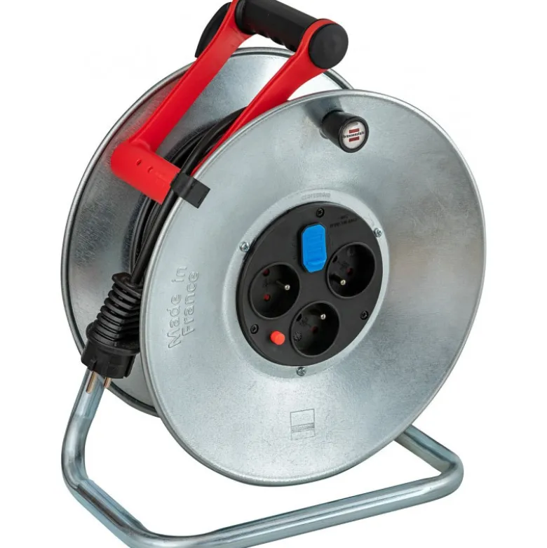 Enrouleur de câble SILVER BRICO-250 avec USB 25m H05VV-F 3G1,5 - Brennenstuhl | 1207321600