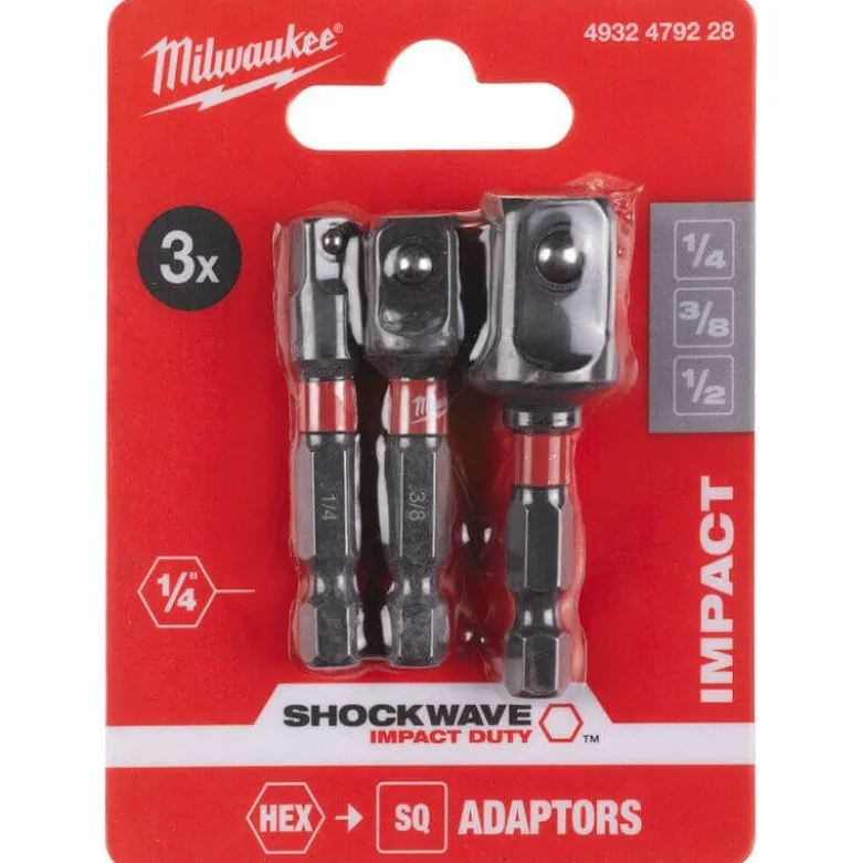 Ensemble d'Adaptateur SHOCKWAVE Impact Duty 3 pièces- Milwaukee | 4932479228