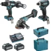 Ensemble de 3 machines 40 V max Li-Ion 4 Ah XGT (DF001G + GA005G + TD001G) Makita | DK0125G301