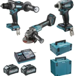 Ensemble de 3 machines 40 V max Li-Ion 4 Ah XGT (DF001G + GA005G + TD001G) Makita | DK0125G301