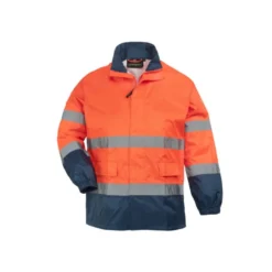 Ensemble de pluie - HI-WAY - 150D Oxford 100% PES enduit PU - Orange HV/Marine - COVERGUARD | 7HWRO