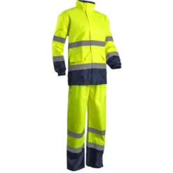 Ensemble de pluie - HI-WAY - 150D Oxford 100% PES enduit PU - Jaune HV/Marine - COVERGUARD | 7HWRY