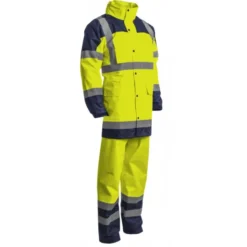 Ensemble de pluie - HYDRA - Parka: 300D Oxford + Pantalon: 300D Oxford - Jaune HV/Marine - COVERGUARD | 7HYDY