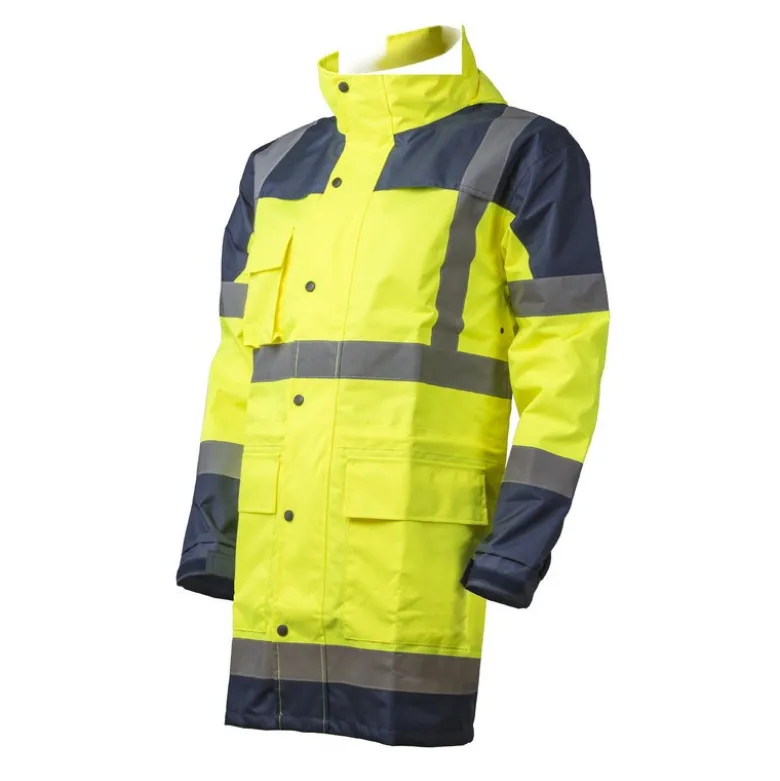 Ensemble de pluie - HYDRA - Parka: 300D Oxford + Pantalon: 300D Oxford - Jaune HV/Marine - COVERGUARD | 7HYDY