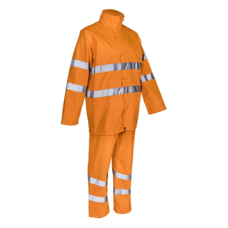 Ensemble de pluie - KAWA - 150D Oxford 100% PES enduit PU 140g/m2 - Orange HV - COVERGUARD | 5KAW170