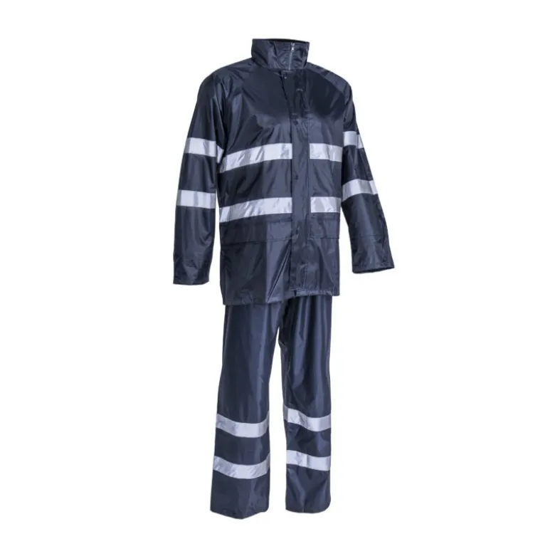 Ensemble de pluie - RAINET - 100% Polyester enduit PVC souple 200g/m2 + Bandes - Marine - COVERGUARD | 5RAI12