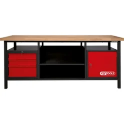 Etabli d'atelier 1 porte + 3 tiroirs 840x2000x680mm - KSTools | 865.0201
