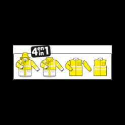 Full AIRPORT Parka Breathane 4 en 1 - jaune / marine - Coverguard | 7AIFY