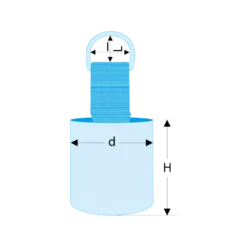 Gaines thermo rétractables avec anneau métal en forme de "D" - SLS Facom | SLS.G13
