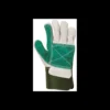 Gants de docker - croûte vachette - renfort croûte vert - Eurotechnique | 154