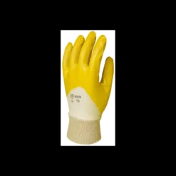 Gants en Nitrile jaune - dos aéré - Eurotechnique | 9319